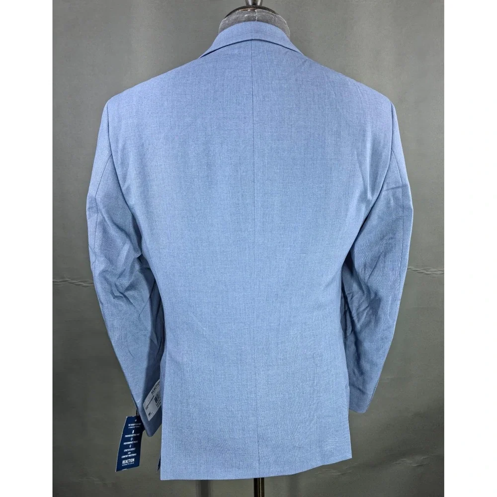 Kenneth‎ Cole reaction 2 Piece Suit Mens 36S Pants 29W Light Blue Quiet Luxury